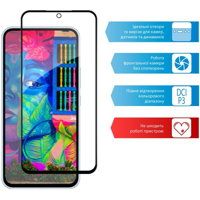 Стекло защитное ACCLAB Full Glue Samsung A54 5G (1283126559860) изображение 4