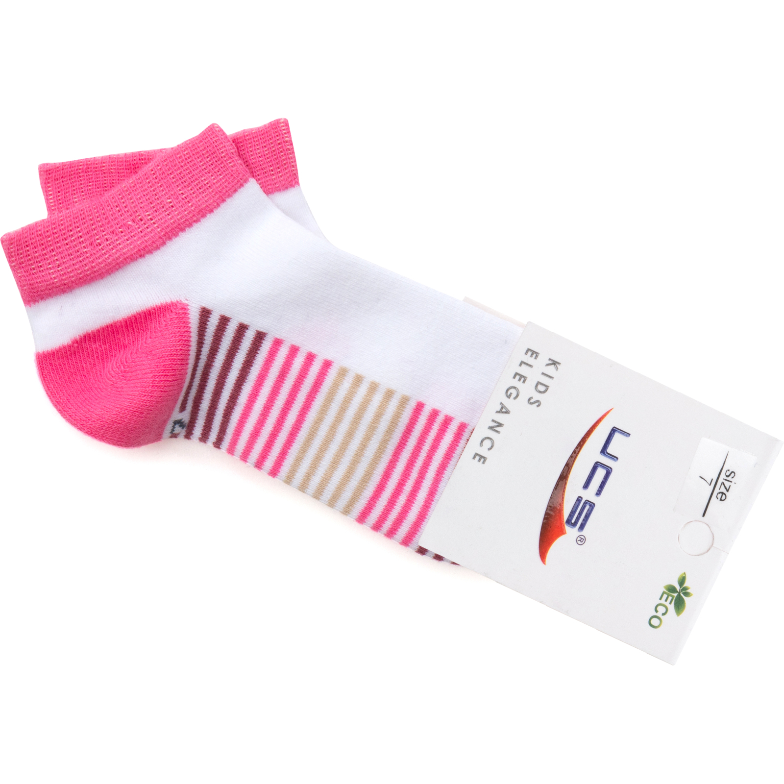 Шкарпетки дитячі UCS Socks в смужку (M0C0201-0089-5G-pink) зображення 2
