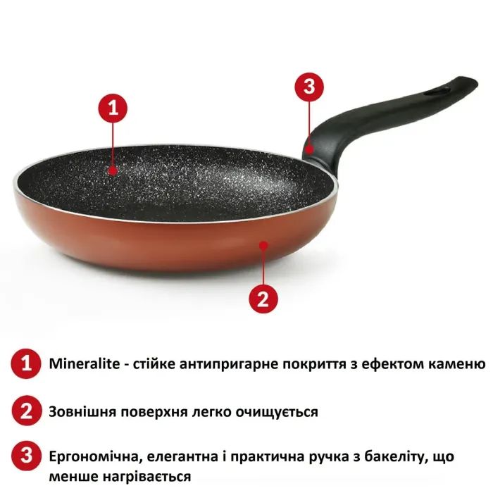 Сковорода Flonal WOK Pepita Granit 32 см (PGFWO3250) зображення 7