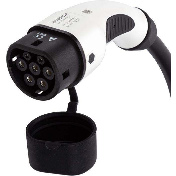 Зарядний кабель для електромобіля Duosida Type 2, 32A, 22kW, 3-фазный, 5м (EV200153) зображення 2