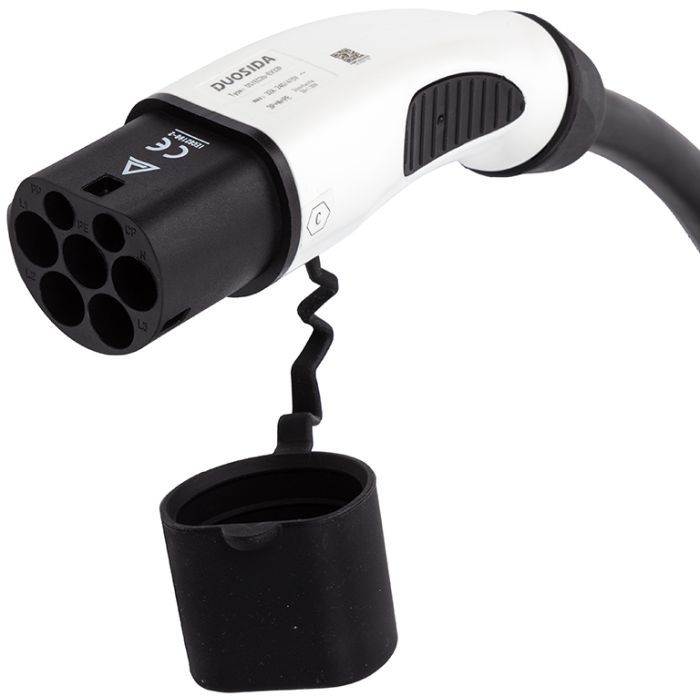 Зарядний кабель для електромобіля Duosida Type 2, 32A, 22kW, 3-фазный, 5м (EV200153) зображення 3