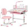 Парта зі стільцем ErgoKids Pink (+полка+лампа) (BD-24 PN)