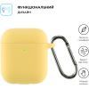 Чохол для навушників Armorstandart Ultrathin Silicone Case With Hook для Apple AirPods 2 Yellow (ARM59696) зображення 2