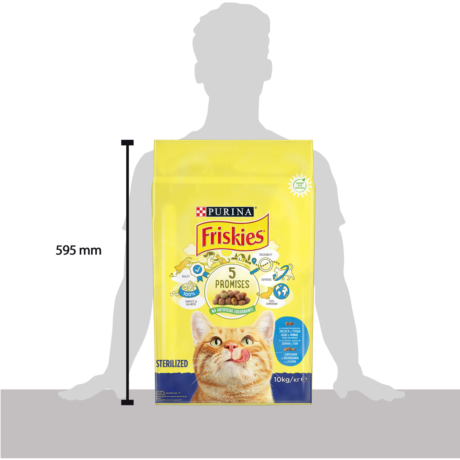 Сухой корм для кошек Purina Friskies Sterile с лососем и овощами 10 кг (7613033205064) изображение 4