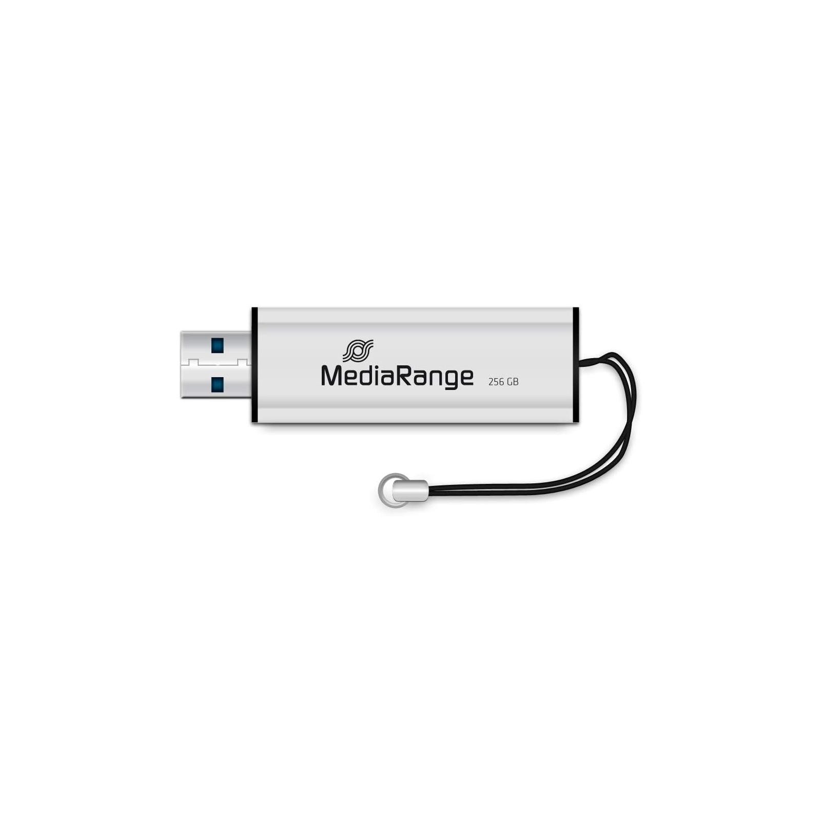 USB флеш накопичувач Mediarange 256GB Black/Silver USB 3.0 (MR919) зображення 3