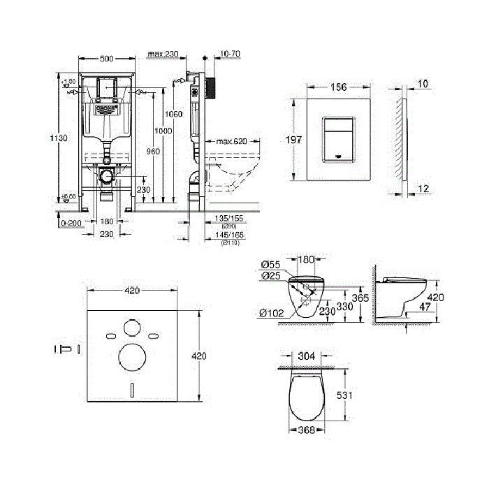 Інсталяція Grohe для унітаза 5 в 1 Rapid SL (39586000) зображення 9