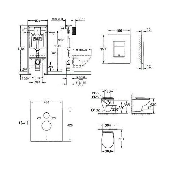 Инсталляция Grohe для унітаза 5 в 1 Rapid SL (39586000) изображение 9