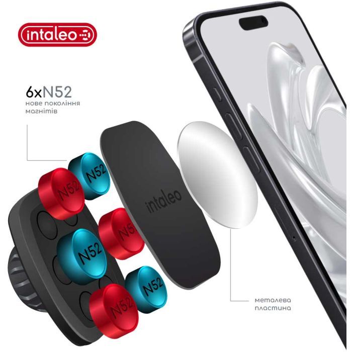 Универсальный автодержатель Intaleo CM05GG 6xN52 Black (1283126576003) изображение 2