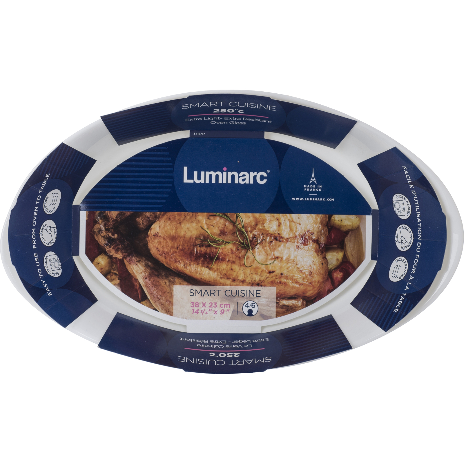 Форма для выпечки Luminarc Smart Cuisine овальна 25 х 15 см (P0886) изображение 3