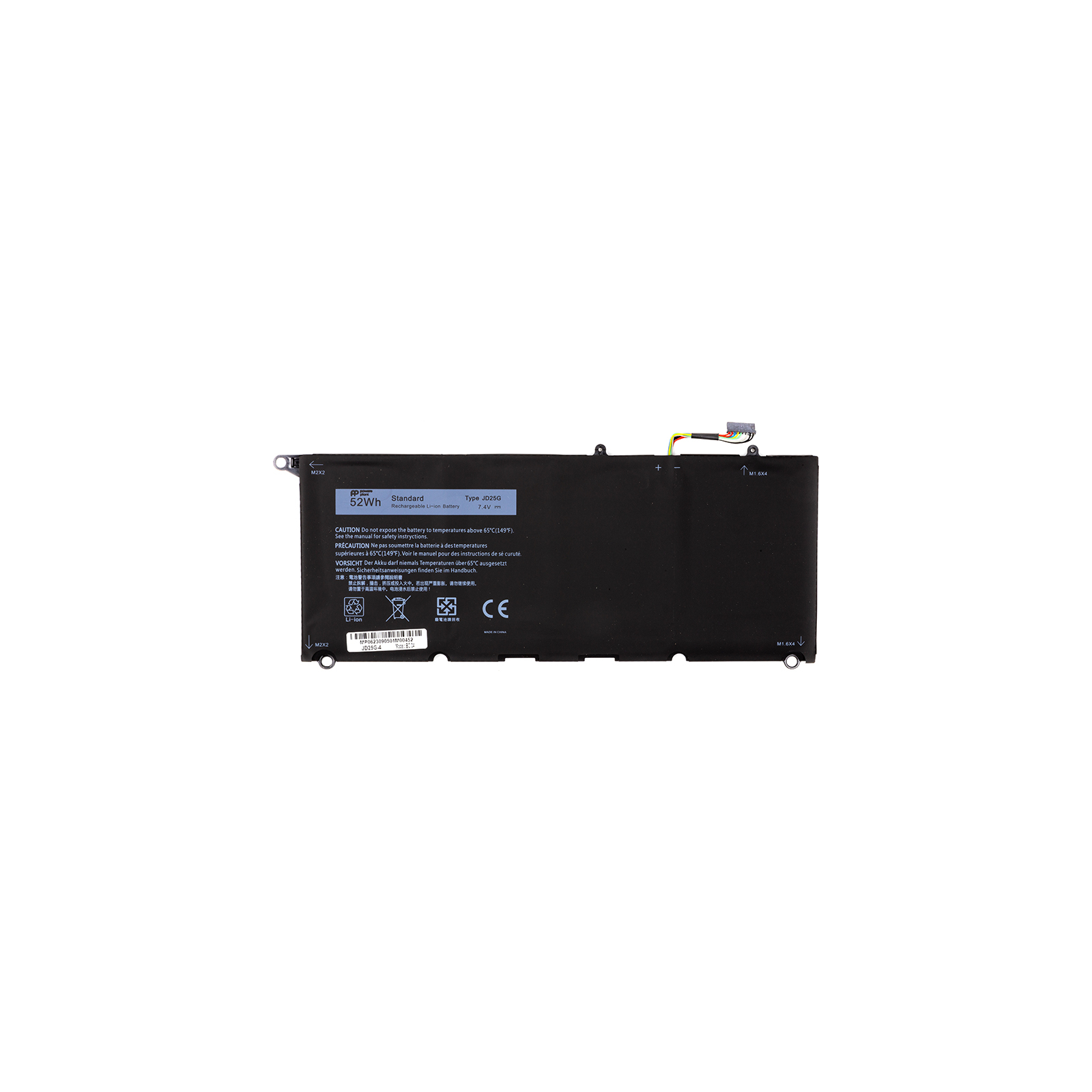 Аккумулятор для ноутбука DELL XPS 13 9350 (JD25G) 7.4V 52Wh PowerPlant (NB441891)
