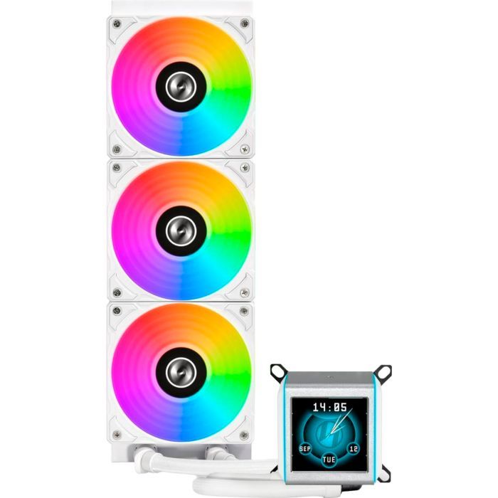 Система жидкостного охлаждения Lian Li Galahad II LCD, 360 White (G89.GA2ALCD36W.00) изображение 2