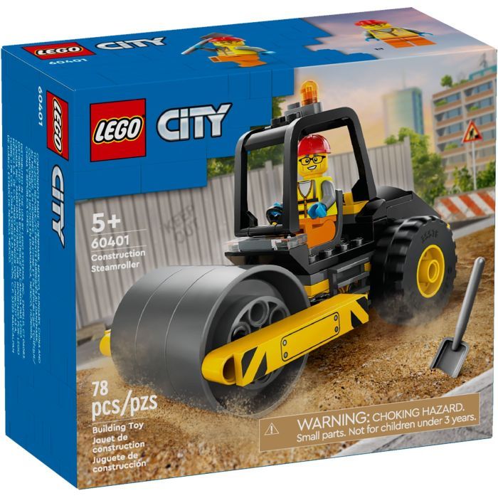 Конструктор LEGO City Строительный паровой каток 78 деталей (60401)