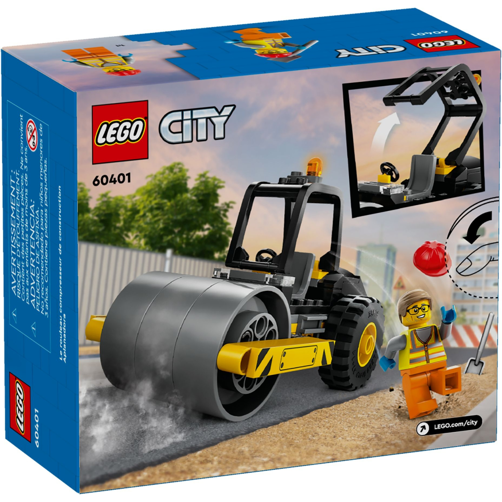 Конструктор LEGO City Строительный паровой каток 78 деталей (60401) изображение 6