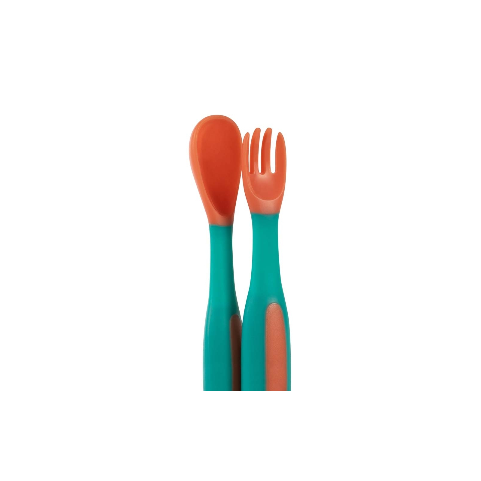 Набор детской посуды Baboo мисочка, гибкие вилка и ложка, нагрудник (10-001 оранж) изображение 11
