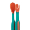 Набор детской посуды Baboo мисочка, гибкие вилка и ложка, нагрудник (10-001 оранж) изображение 11