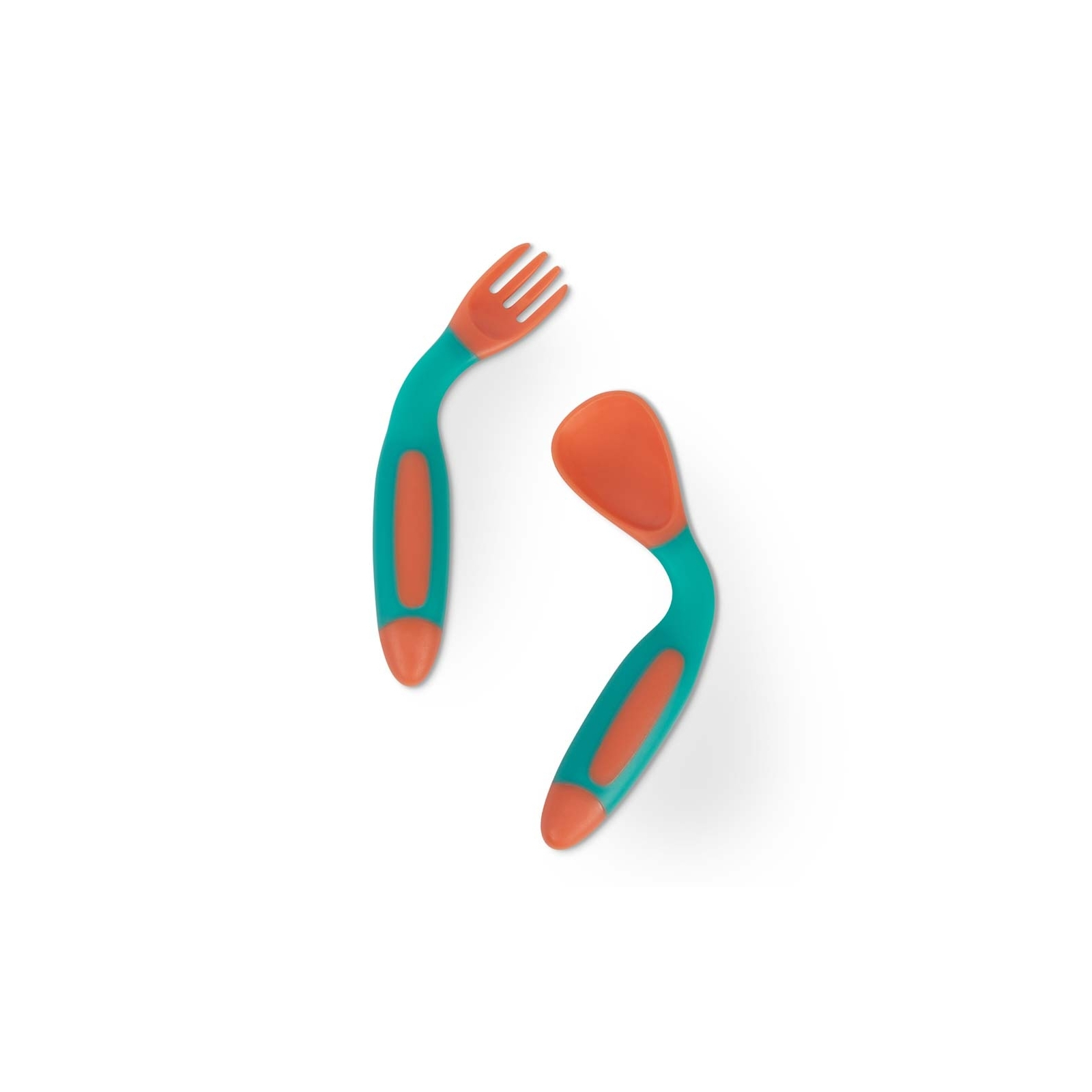 Набор детской посуды Baboo мисочка, гибкие вилка и ложка, нагрудник (10-001 оранж) изображение 9