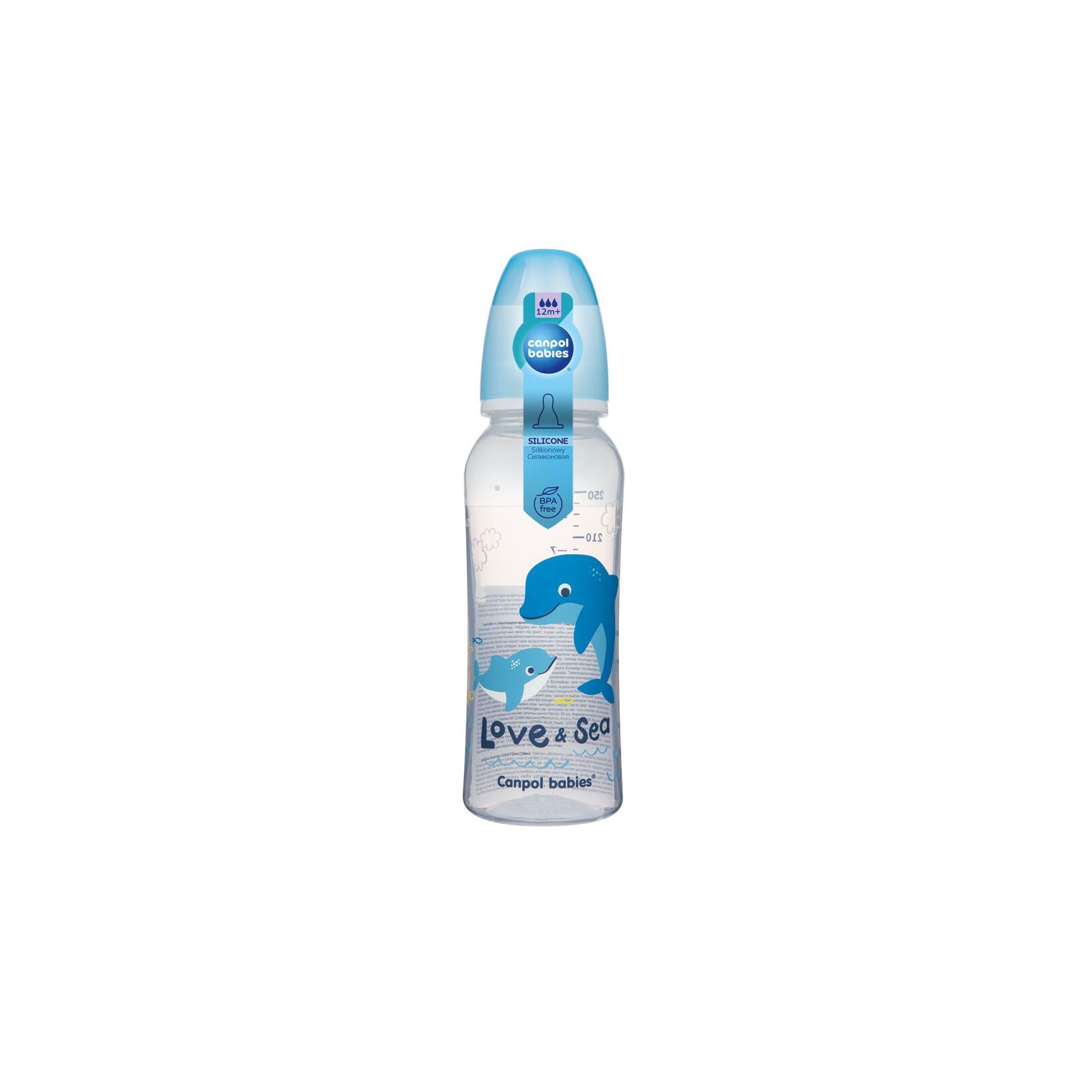 Пляшечка для годування Canpol babies LOVE&SEA 250 мл PP блакитна (59/400) зображення 3