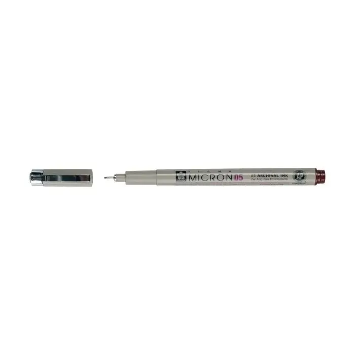 Лайнер Sakura Pigma Micron (0.5) 0,45 мм Бордовий (084511377431) зображення 3