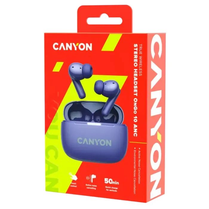 Наушники Canyon TWS-10 OnGo ANC ENC Black (CNS-TWS10BK) изображение 8
