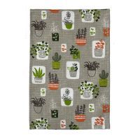 Рушник Прованс вафельний Квіти у горшику 34х50 см (4823093452572)