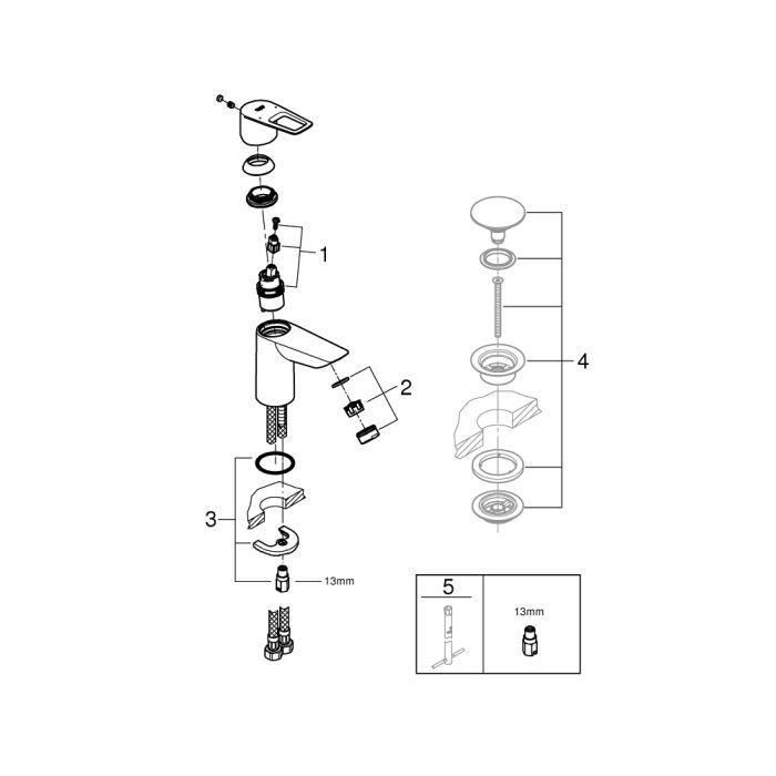 Змішувач Grohe S-Size BauLoop New (23337001) зображення 6