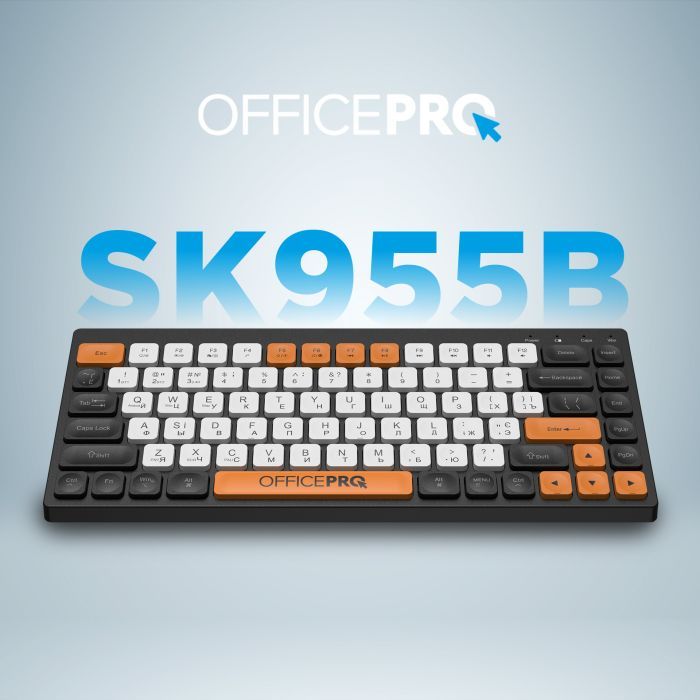 Клавиатура OfficePro SK955B Wireless/Bluetooth Black (SK955B) изображение 8