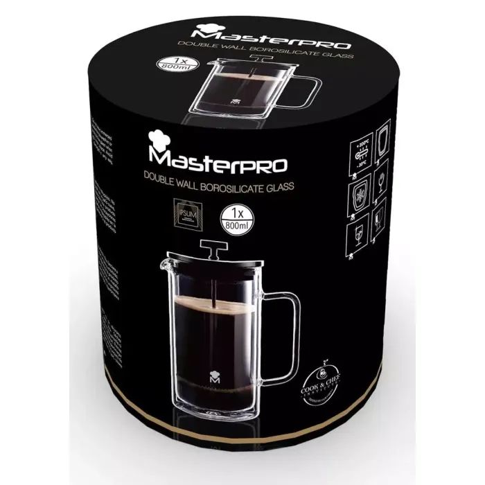 Френч-пресс MasterPro Foodies mixology 800 мл (BGMP-20213) изображение 3