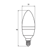 Лампочка Eurolamp LED CL 6W 620 Lm E14 4000K deco 2шт (MLP-LED-CL-06144(Amber)) зображення 3