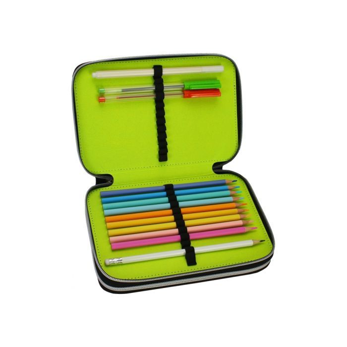 Пенал Cool For School 2 відділення з відворотами Чорний (CF87269) зображення 2