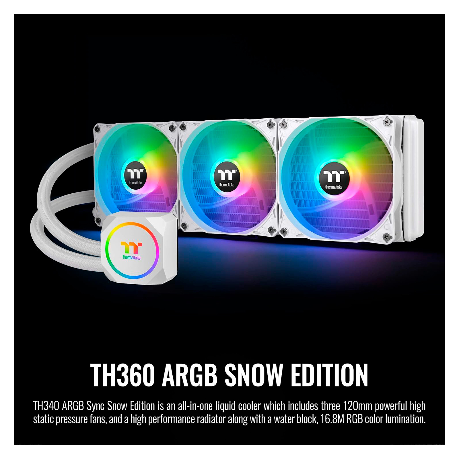 Система рідинного охолодження ThermalTake TH360 ARGB Sync Snow Edition (CL-W302-PL12SW-A) зображення 7