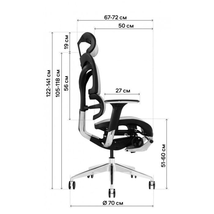 Офісне крісло GT Racer X-702L Black (X-702L Black (W-21 B-41)) зображення 7