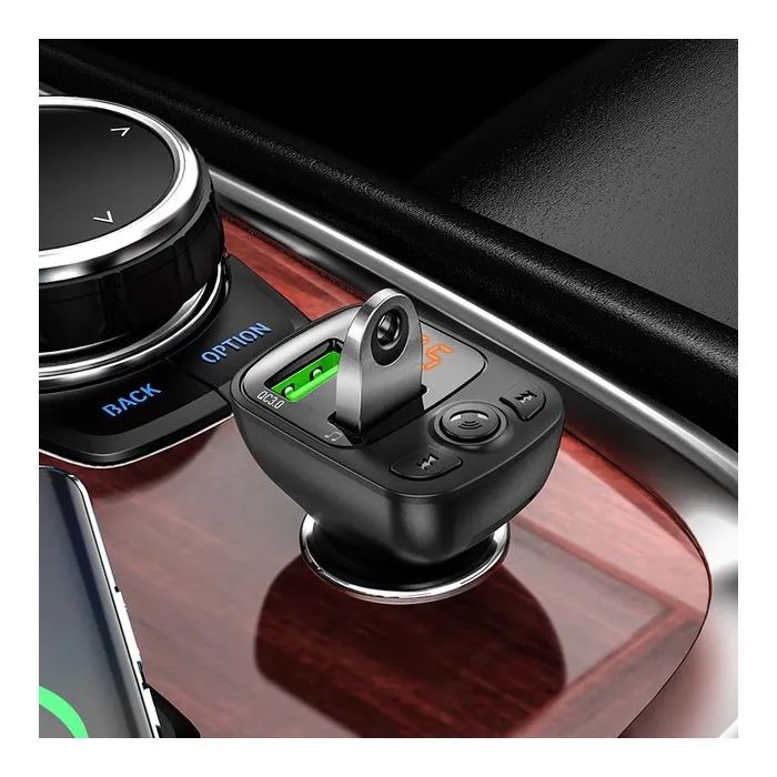FM модулятор BOROFONE BC41, Black, Box зображення 4