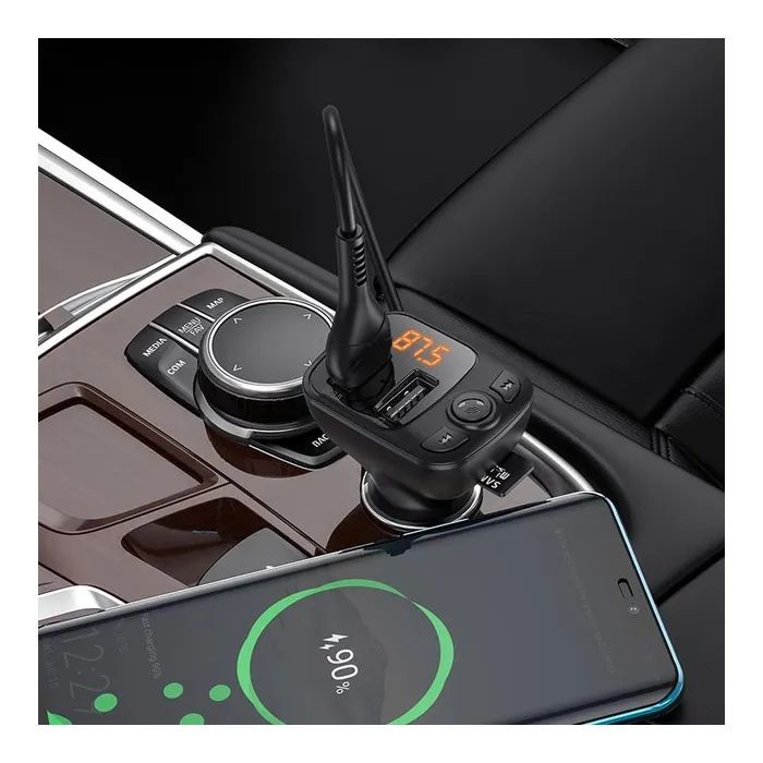 FM модулятор BOROFONE BC41, Black, Box зображення 5
