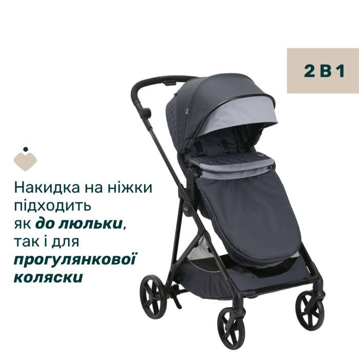Коляска Chicco 2 в 1 Seety сіра (2900990869008) (87097.53.01) изображение 10
