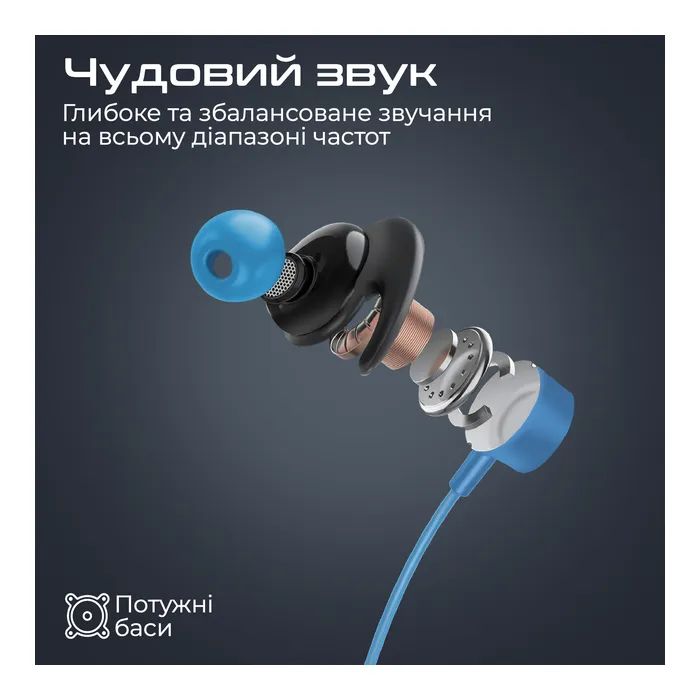 Навушники Promate Blend Blue (blend.blue) зображення 5