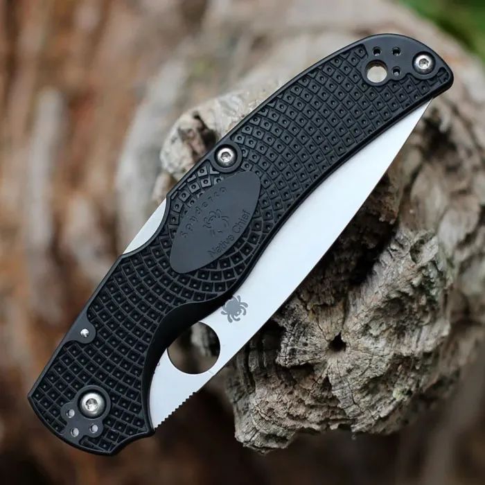 Ніж Spyderco Native Chief Satin BD1N Black FRN (C244PBK) зображення 9