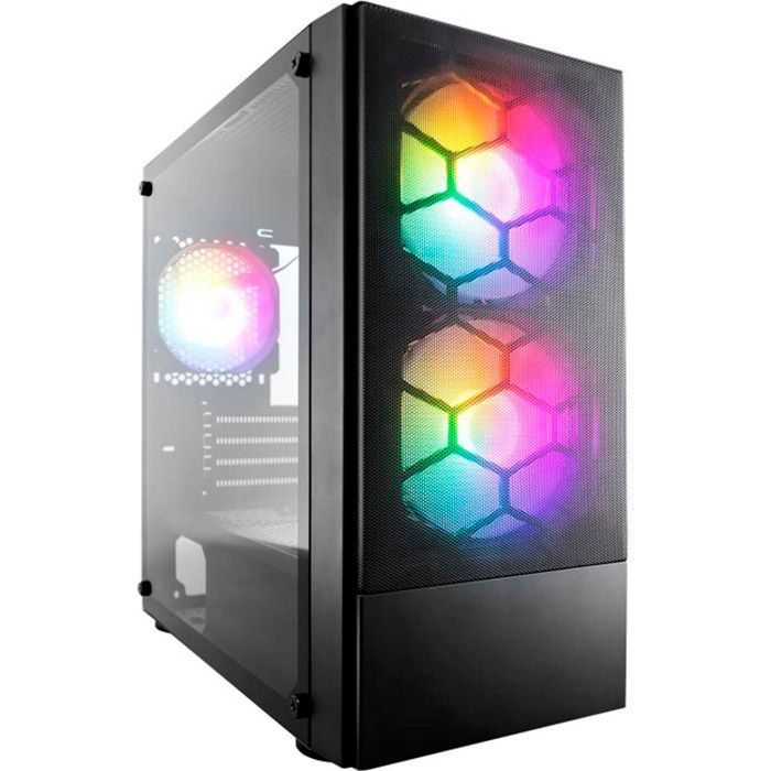 Корпус для ПК 1stPlayer X4-M-2F1P-1F1-BK