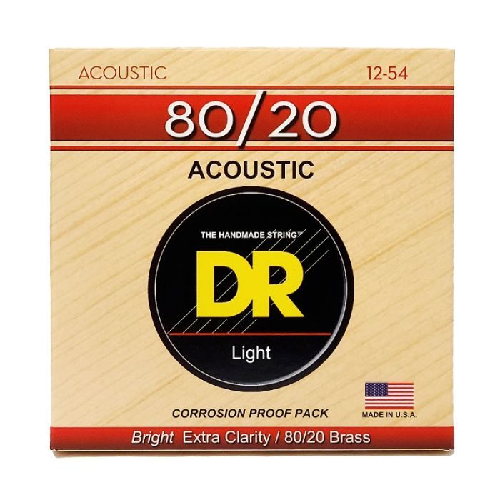 Струны для гитары DR Strings HI-BEAM Acoustic 80/20 Bronze - Light (12-54) (HA-12)