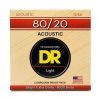 Струны для гитары DR Strings HI-BEAM Acoustic 80/20 Bronze - Light (12-54) (HA-12)
