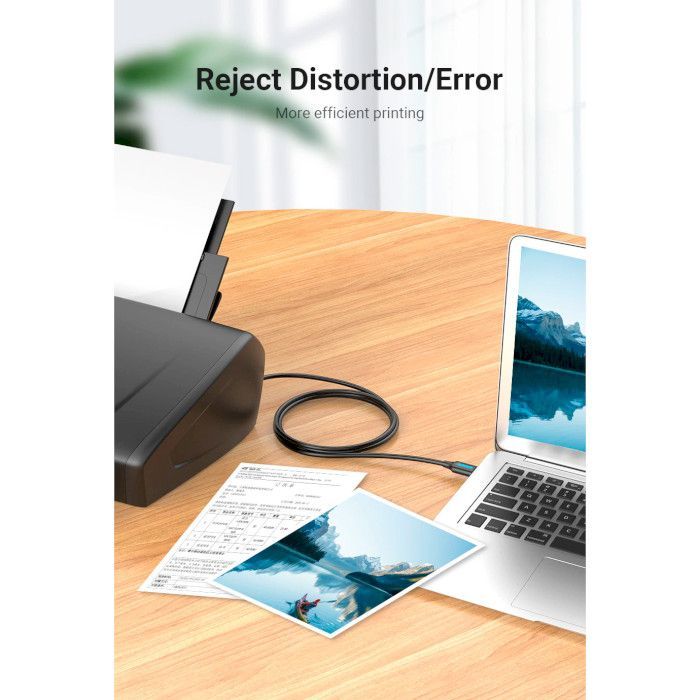 Кабель для принтера USB 2.0 AM/BM 2.0m 480Mbps PVC black Vention (COQBH) изображение 3