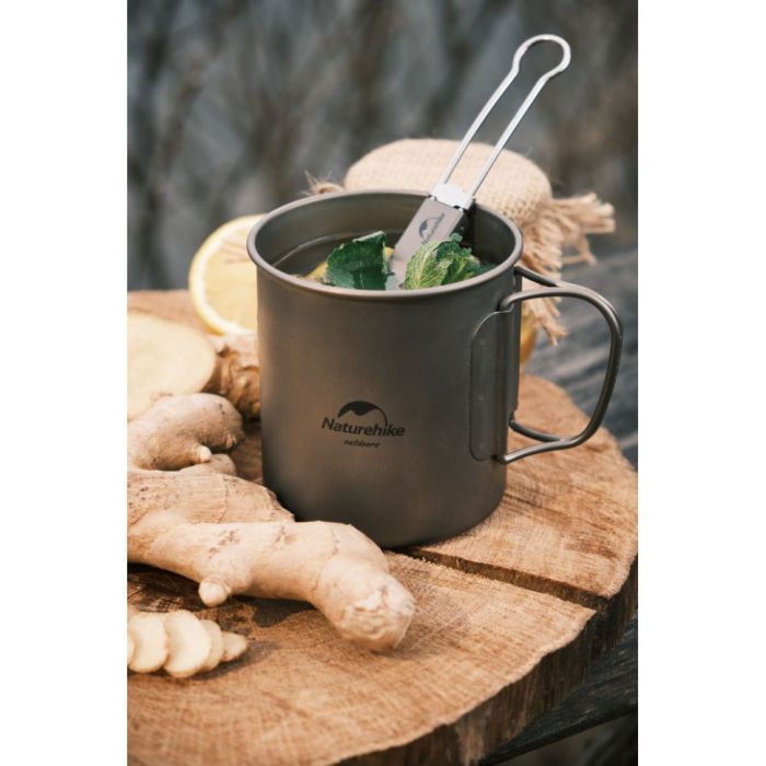Ложка-вилка туристическая Naturehike титанова NH19C001-J (6927595734766) изображение 10