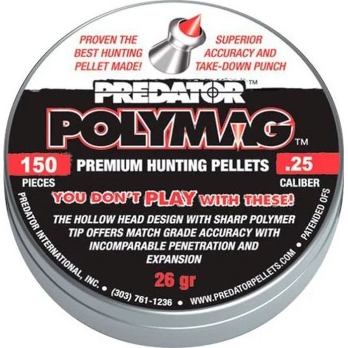 Пульки JSB Polymag 6,35 мм 1,645 г 150 шт/уп (1004-01-150)