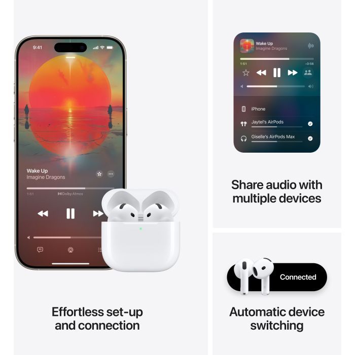Наушники Apple AirPods 4 (MXP63ZE/A) изображение 7