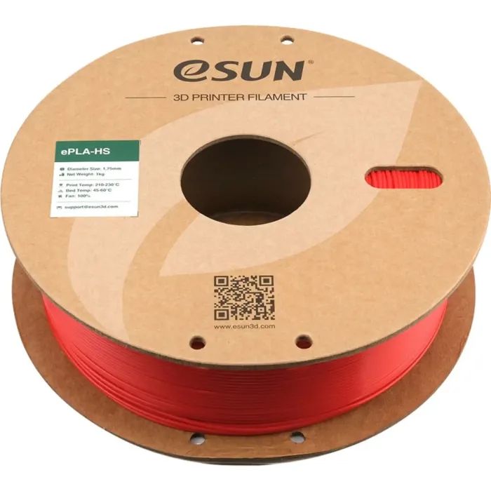 Пластик для 3D-принтера eSUN ePLA+HS, 1,75мм, 1кг, red (EPLA+HS-P175R1) изображение 2