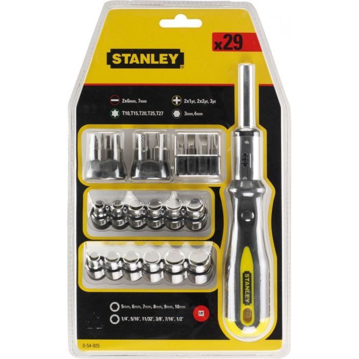Отвертка Stanley с трещоткой и насадками, 29шт. (0-54-925) изображение 2