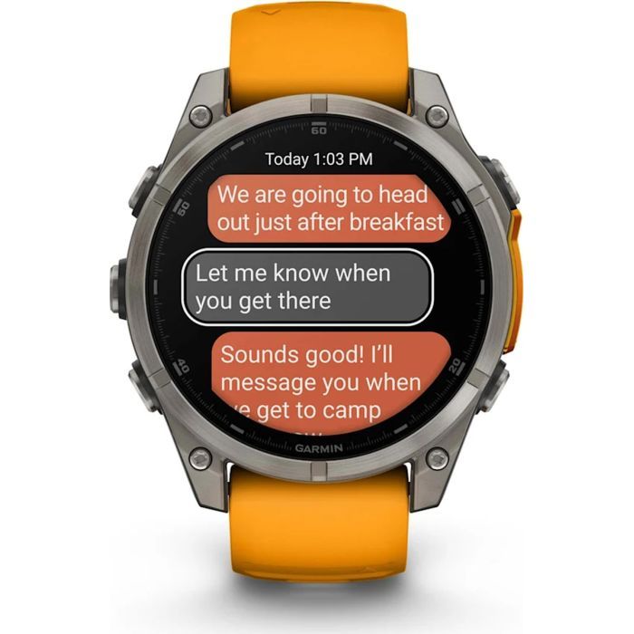 Смарт-годинник Garmin fenix 8 47mm, AMOLED, Saph, Ti/Bare/Grpht, SparkOrg/GrphtBd, (010-02904-11) зображення 11