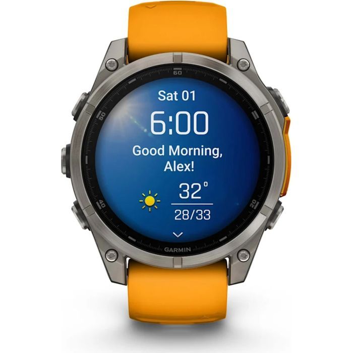 Смарт-годинник Garmin fenix 8 47mm, AMOLED, Saph, Ti/Bare/Grpht, SparkOrg/GrphtBd, (010-02904-11) зображення 12