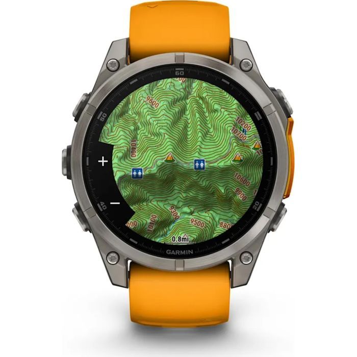 Смарт-годинник Garmin fenix 8 47mm, AMOLED, Saph, Ti/Bare/Grpht, SparkOrg/GrphtBd, (010-02904-11) зображення 7