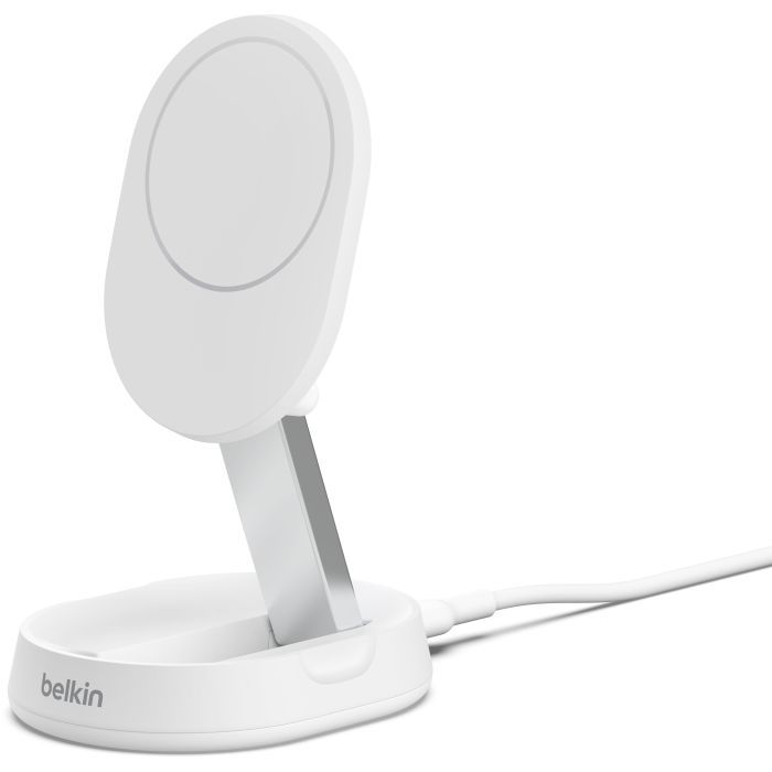Зарядний пристрій Belkin 15W Magnetic Stand Qi2 20W adapter USB-C black (WIA008VFBK)