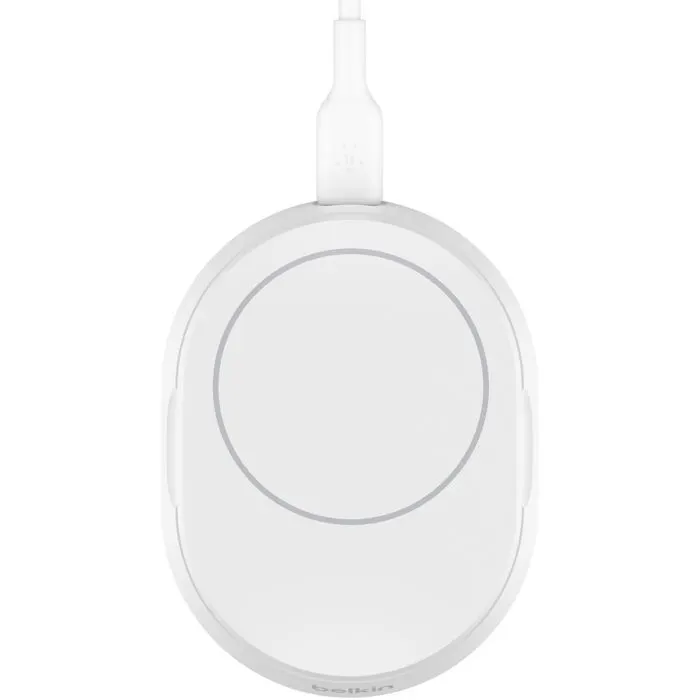 Зарядний пристрій Belkin 15W Magnetic Stand Qi2 20W adapter USB-C white (WIA008VFWH) зображення 5